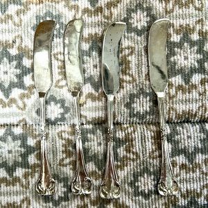 Sterling Art Nouveau butter knives